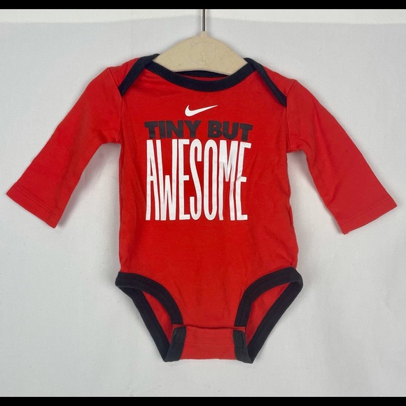 Nike long sleeve orange onesie - Picture 1 of 4